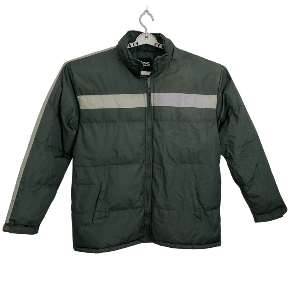 Totes Men’s Puffer Storm Jacket Winter Zip Up Coat Insulated Green Gray 2XL - Picture 2 of 16